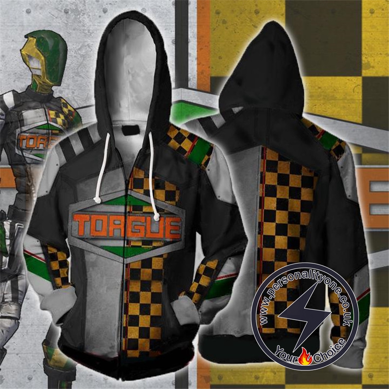 Borderlands Hoodies - Borderlands Torgue V2 Zip Up Hoodie Jacket